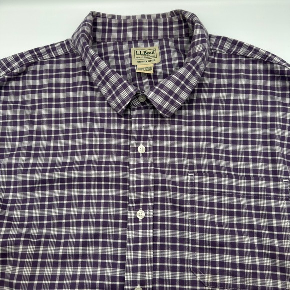 LL Bean Other - LL Bean Mens Oversized XXXL Tall Slightly Fitted Button Down Plaid Pocket Shirt
